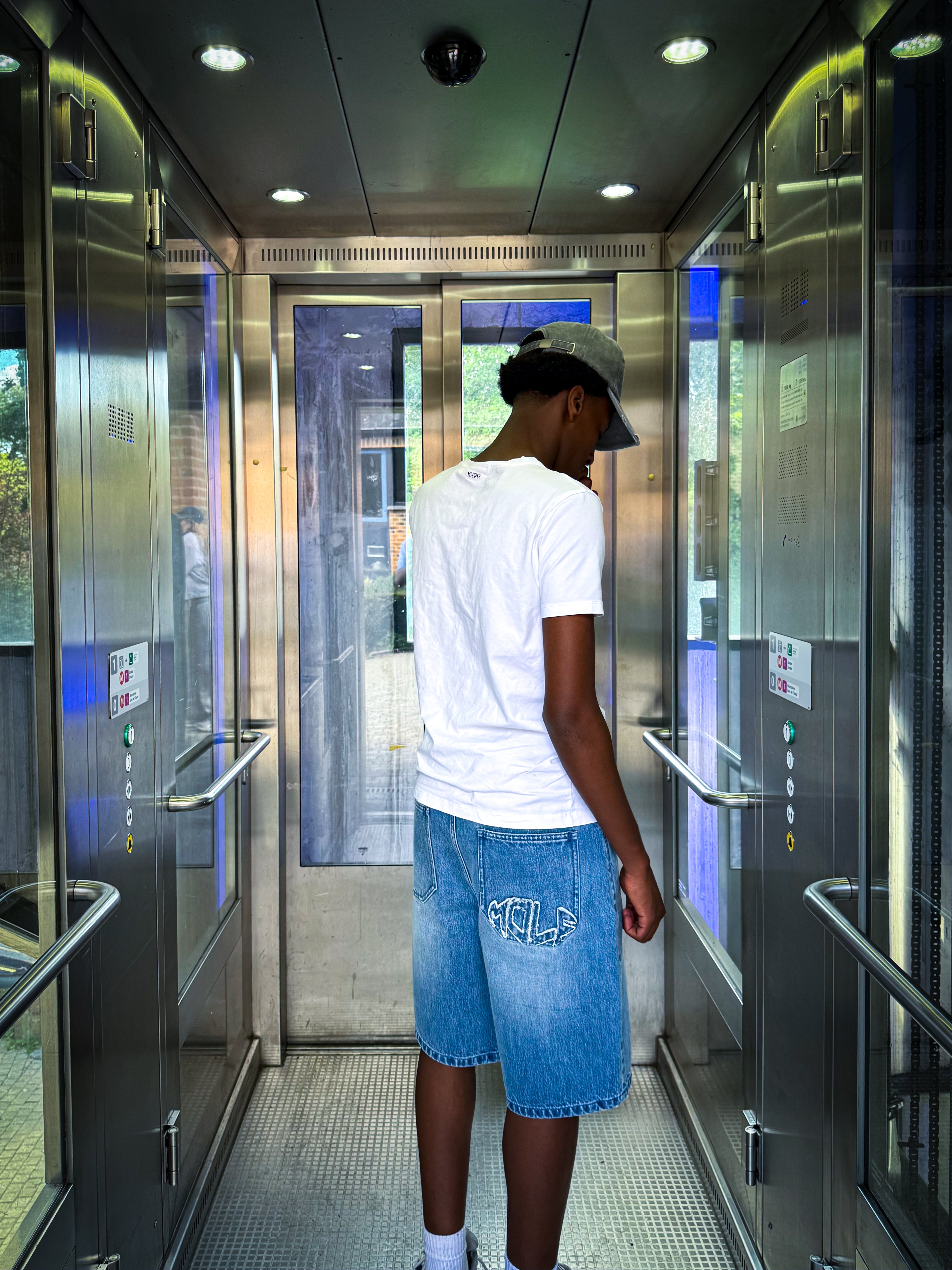 Distressed logo jorts PRE-ORDER