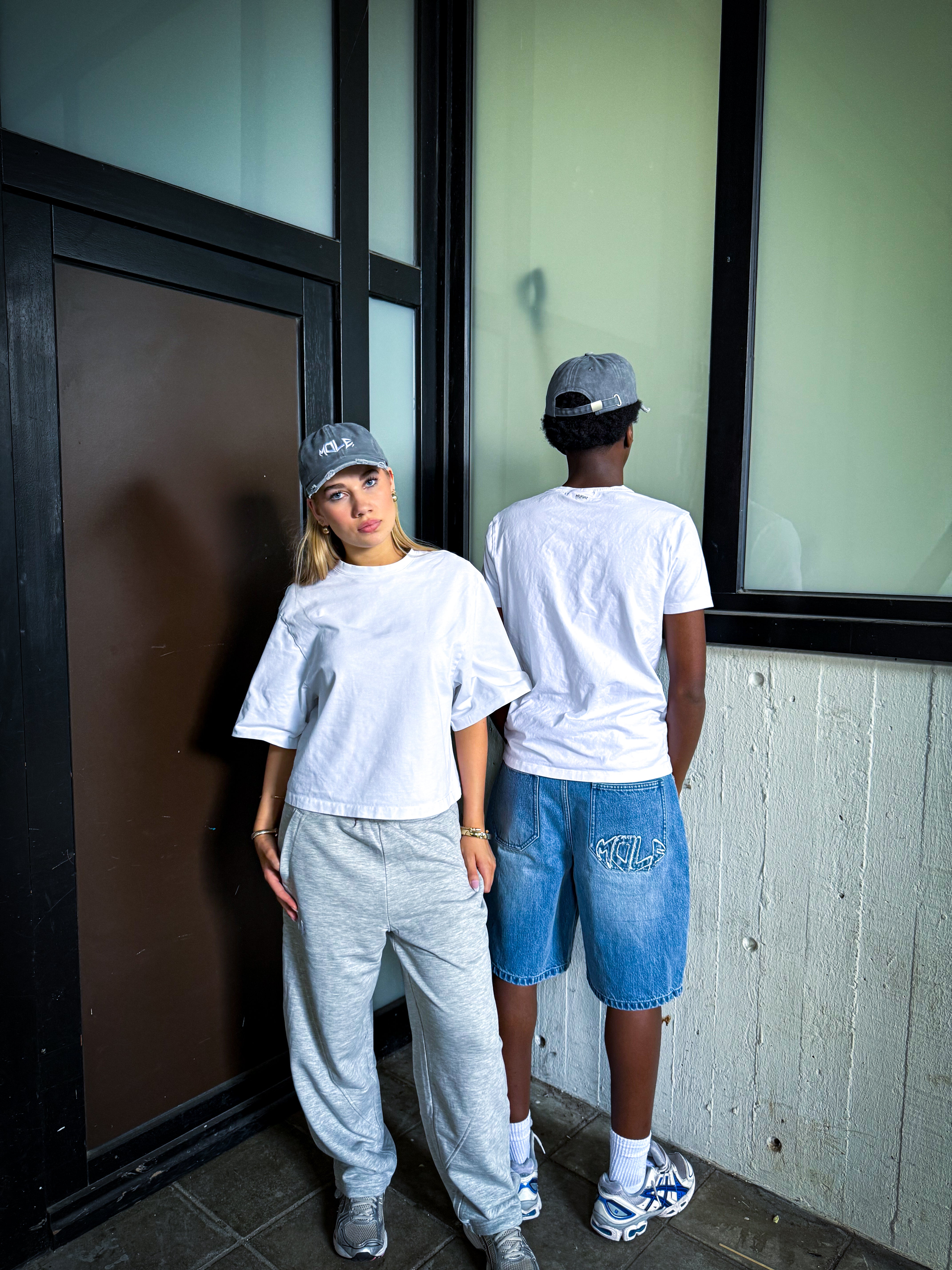 Distressed logo jorts PRE-ORDER